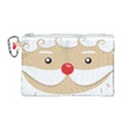 Santa Claus Face Canvas Cosmetic Bag (Medium)