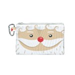 Santa Claus Face Canvas Cosmetic Bag (Small)