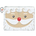 Santa Claus Face Canvas Cosmetic Bag (XXL)