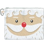 Santa Claus Face Canvas Cosmetic Bag (XXXL)