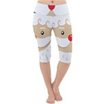 Santa Claus Face Lightweight Velour Cropped Yoga Leggings