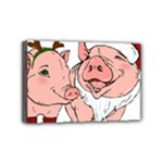 ugly christmas pig Mini Canvas 6  x 4  (Stretched)