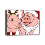 ugly christmas pig Mini Canvas 7  x 5  (Stretched)