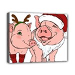 ugly christmas pig Canvas 10  x 8  (Stretched)