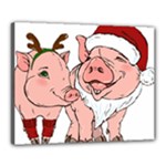 ugly christmas pig Canvas 20  x 16  (Stretched)