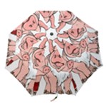 ugly christmas pig Folding Umbrella