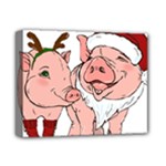 ugly christmas pig Deluxe Canvas 14  x 11  (Stretched)