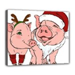 ugly christmas pig Deluxe Canvas 24  x 20  (Stretched)