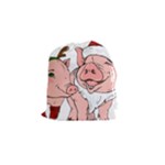 ugly christmas pig Drawstring Pouch (Small)