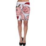 ugly christmas pig Bodycon Skirt