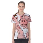 ugly christmas pig Women s Cotton Tee