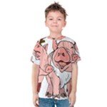 ugly christmas pig Kids  Cotton Tee