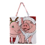 ugly christmas pig Grocery Tote Bag