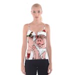 ugly christmas pig Spaghetti Strap Top