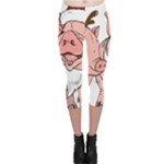 ugly christmas pig Capri Leggings 