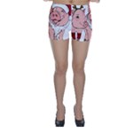 ugly christmas pig Skinny Shorts