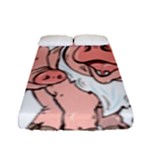 ugly christmas pig Fitted Sheet (Full/ Double Size)