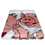 ugly christmas pig Fitted Sheet (California King Size)