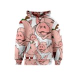 ugly christmas pig Kids  Pullover Hoodie