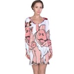 ugly christmas pig Long Sleeve Nightdress