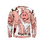 ugly christmas pig Kids  Sweatshirt