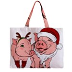 ugly christmas pig Zipper Mini Tote Bag