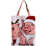 ugly christmas pig Zipper Classic Tote Bag