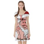 ugly christmas pig Short Sleeve Skater Dress