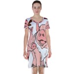 ugly christmas pig Short Sleeve Nightdress