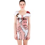 ugly christmas pig Short Sleeve Bodycon Dress