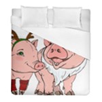 ugly christmas pig Duvet Cover (Full/ Double Size)