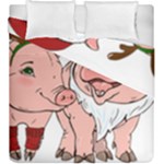 ugly christmas pig Duvet Cover Double Side (King Size)