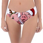 ugly christmas pig Reversible Classic Bikini Bottoms