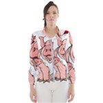 ugly christmas pig Windbreaker (Women)