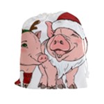 ugly christmas pig Drawstring Pouch (XXL)