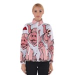 ugly christmas pig Winter Jacket