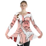 ugly christmas pig Long Sleeve Tunic 