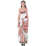 ugly christmas pig Empire Waist Maxi Dress