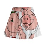 ugly christmas pig Mini Flare Skirt