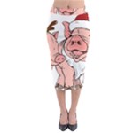 ugly christmas pig Midi Pencil Skirt