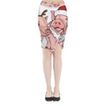 ugly christmas pig Midi Wrap Pencil Skirt