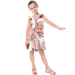 ugly christmas pig Kids  Sleeveless Dress