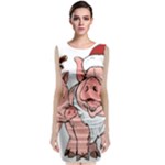 ugly christmas pig Sleeveless Velvet Midi Dress