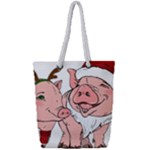 ugly christmas pig Full Print Rope Handle Tote (Small)