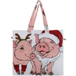 ugly christmas pig Canvas Travel Bag