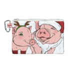 ugly christmas pig Canvas Cosmetic Bag (Medium)