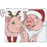 ugly christmas pig Canvas Cosmetic Bag (XXXL)