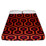 halloween hotel carpet Fitted Sheet (Queen Size)