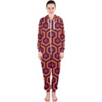 halloween hotel carpet Hooded Jumpsuit (Ladies)