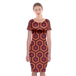 halloween hotel carpet Classic Short Sleeve Midi Dress